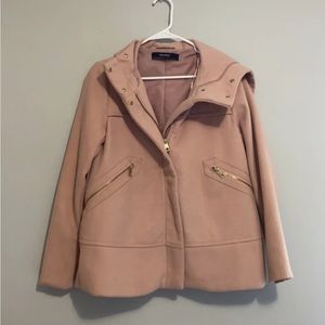 Zara Pink Blazer with Gold Accents